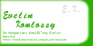 evelin komlossy business card